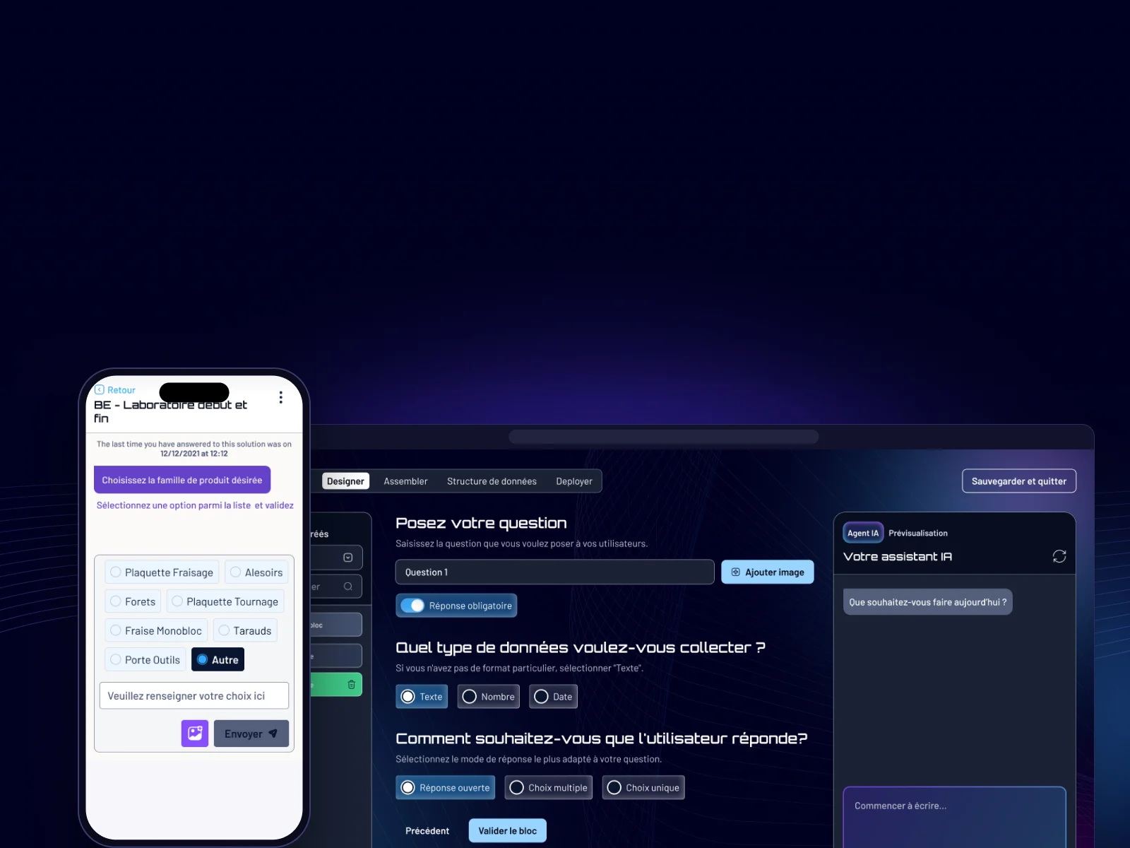 Connect 981 — écrans de la plateforme
