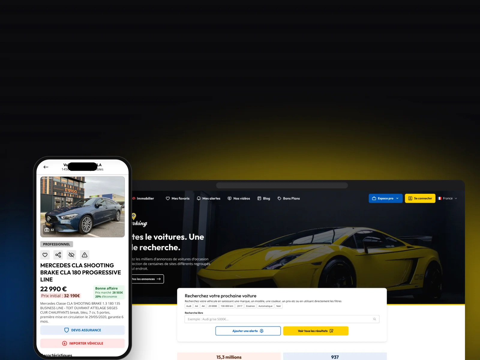 Leparking.fr — écrans du site