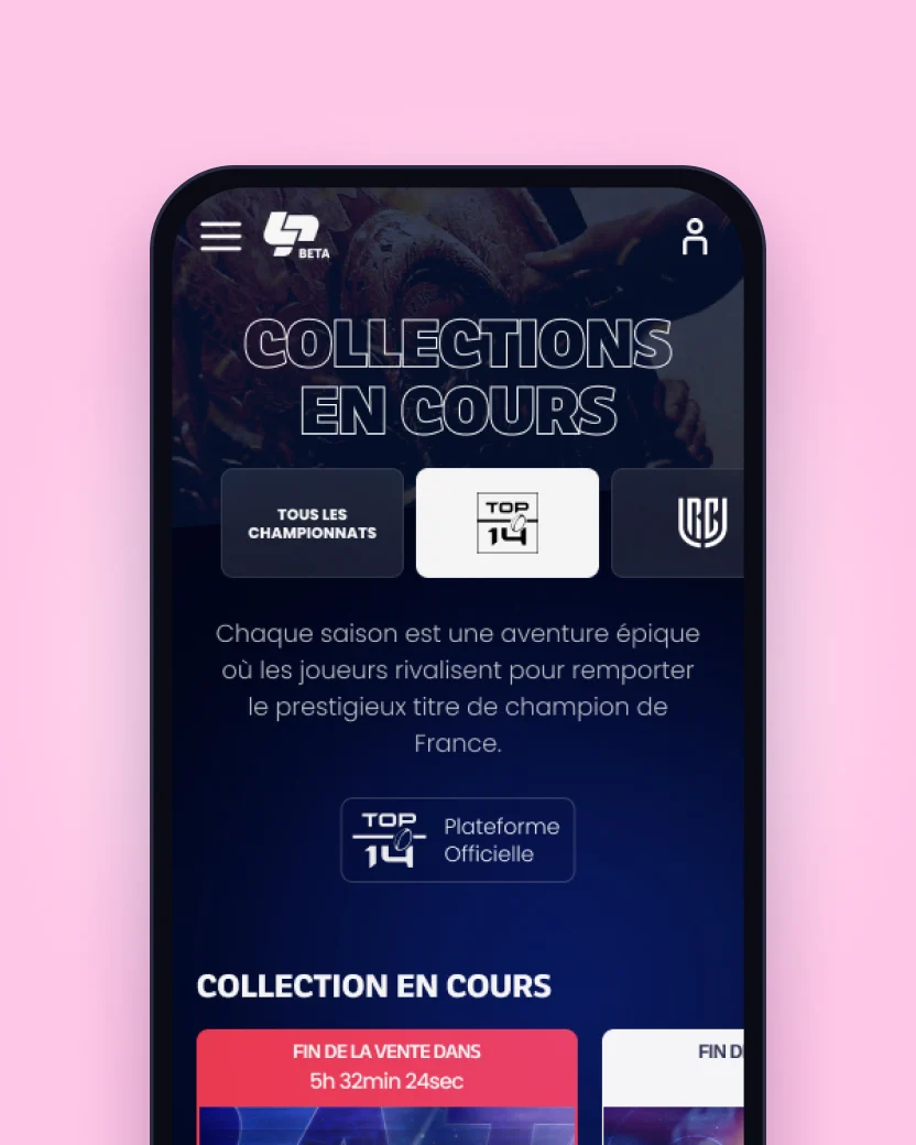 Legendary Plays — écran mobile Collections en cours