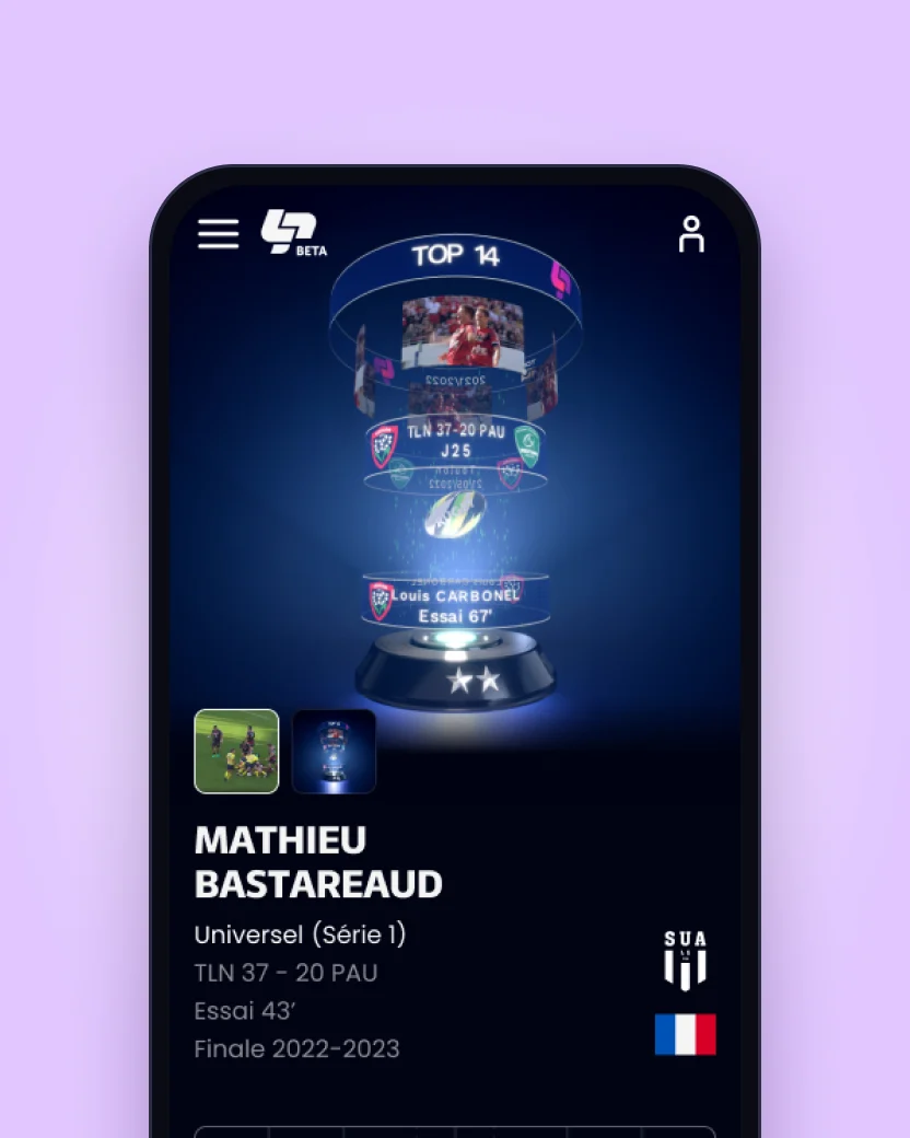 Legendary Plays — écran mobile d’un play